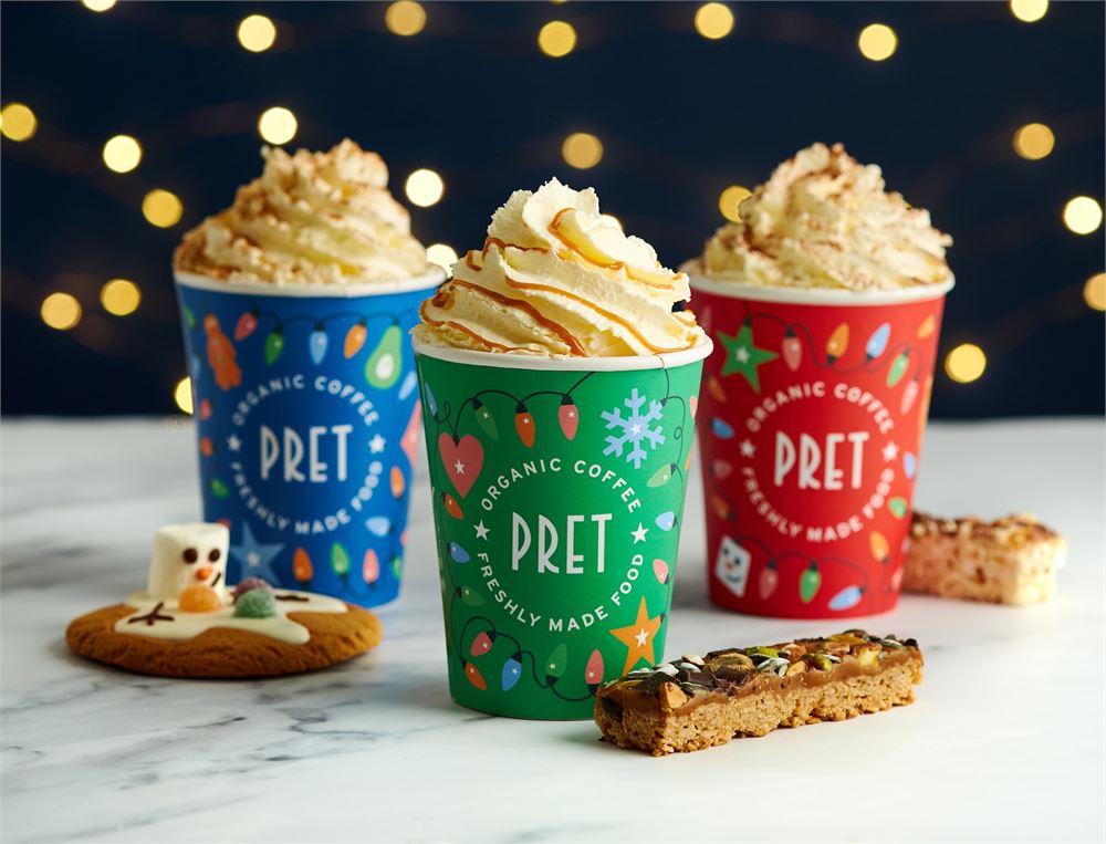 Pret reveals its Christmas menu for 2021 including new festive sandwiches and hot drinks